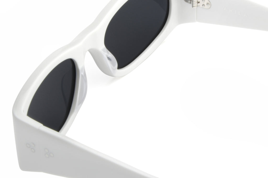 AKILA® Eyewear - Eazy Sunglasses White w/ Black Lenses