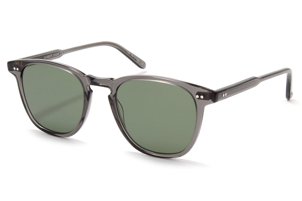 Garrett Leight® - Brooks Sunglasses Grey Crystal with Semi-Flat Pure G15 Lenses