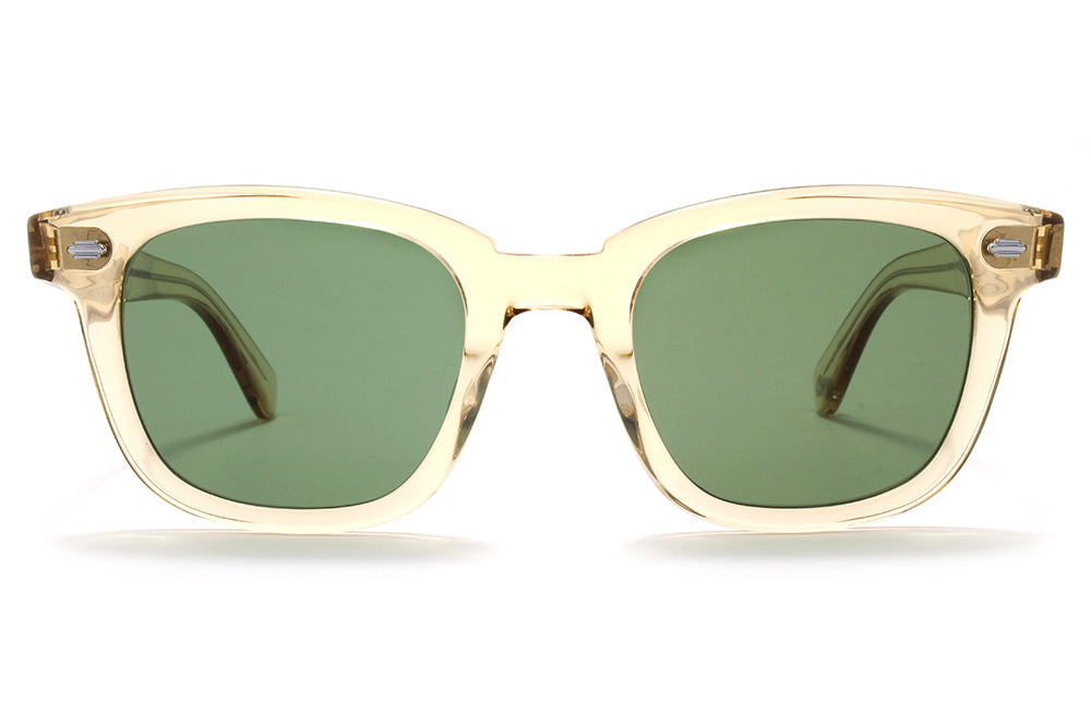 Garrett Leight® - Calabar Sunglasses Champagne with Semi-Flat Pure Green Lenses