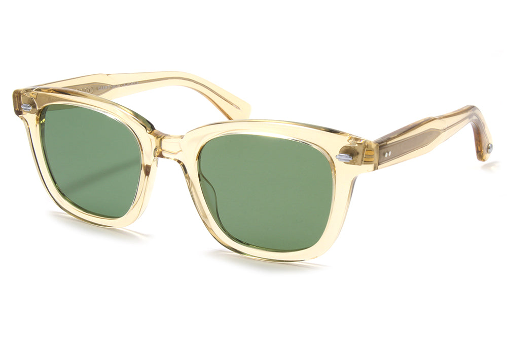 Garrett Leight® - Calabar Sunglasses Champagne with Semi-Flat Pure Green Lenses