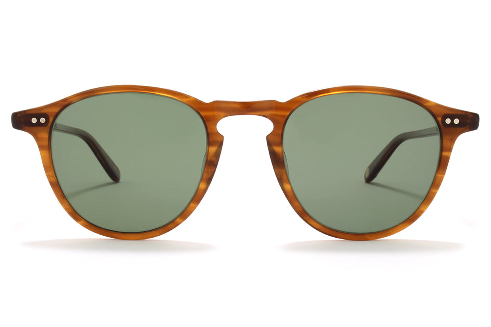 Garrett Leight® - Hampton Sunglasses Demi Blonde with G15 Polarized Glass Lenses