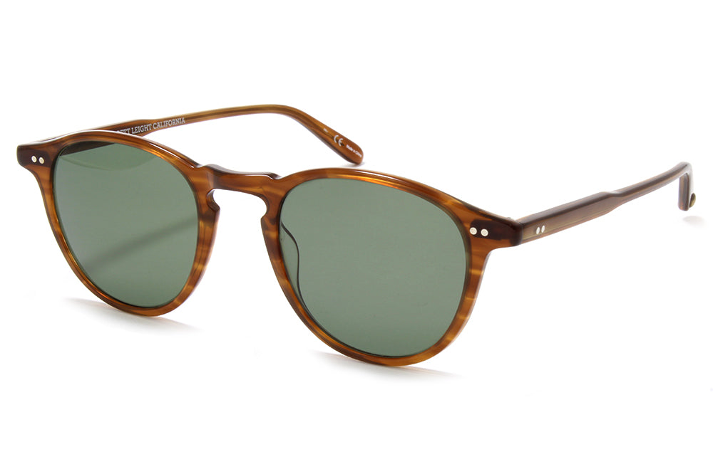 Garrett Leight® - Hampton Sunglasses Demi Blonde with G15 Polarized Glass Lenses