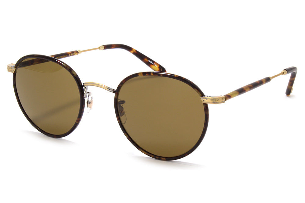Garrett Leight® - Wilson Sunglasses Bourbon Tortoise-Matte Spotted Tortoise with Pure Brown Glass 