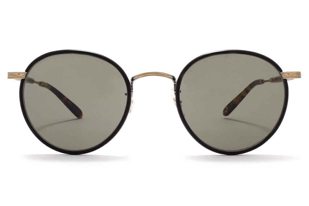 Garrett Leight® - Wilson Sunglasses Matte Black-Matte Spotted Tortoise with Pure Grey Glass Lenses