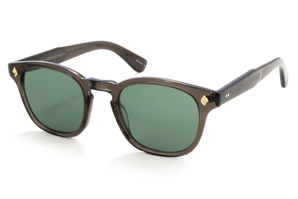 Garrett Leight - Ace Sunglasses Black Glass with Semi-Flat Pure G15 Lenses