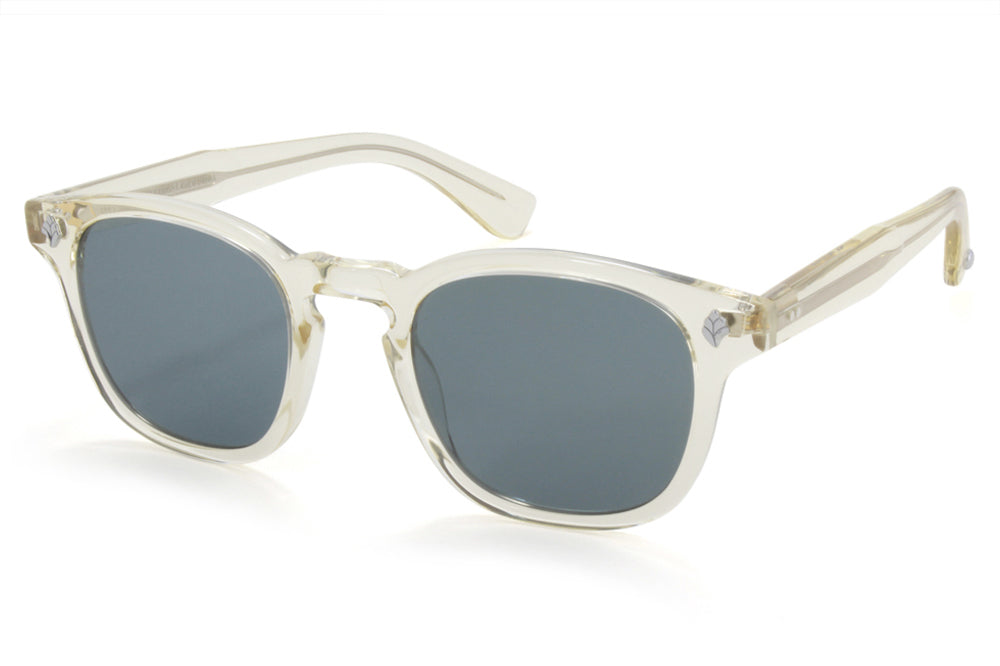 Garrett Leight - Ace Sunglasses Pure Glass with Semi-Flat Blue Smoke Lenses