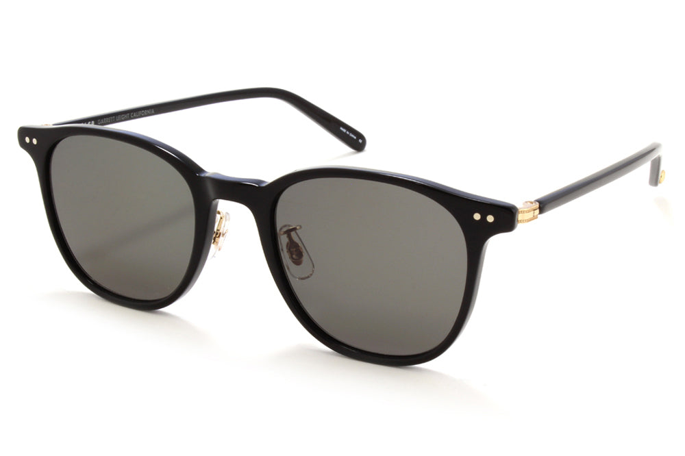 Garrett Leight - Beach Sunglasses Black-Gold with G15 Lenses