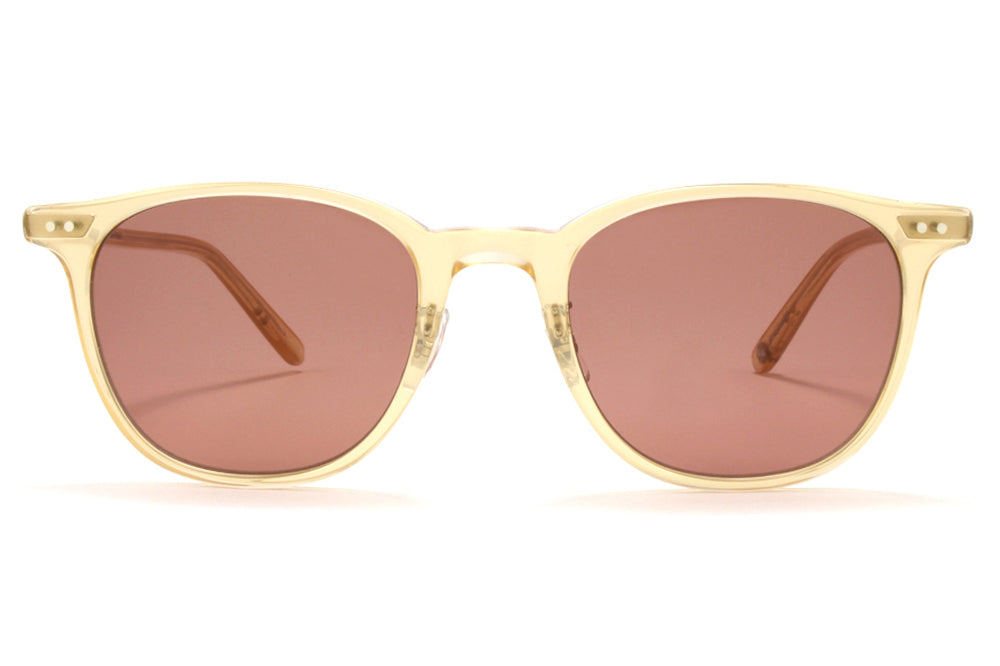 Garrett Leight - Beach Sunglasses Blonde-Silver with Bordeaux Lenses