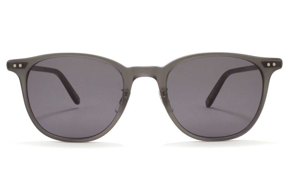 Garrett Leight - Beach Sunglasses Matte Grey Crystal-Brushed Silver with Grey Lenses
