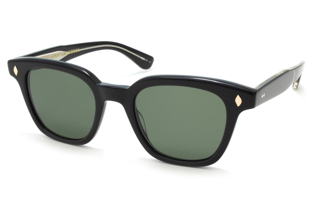 Garrett Leight - Broadway Sunglasses Black with Semi-Flat Pure G15 Lenses