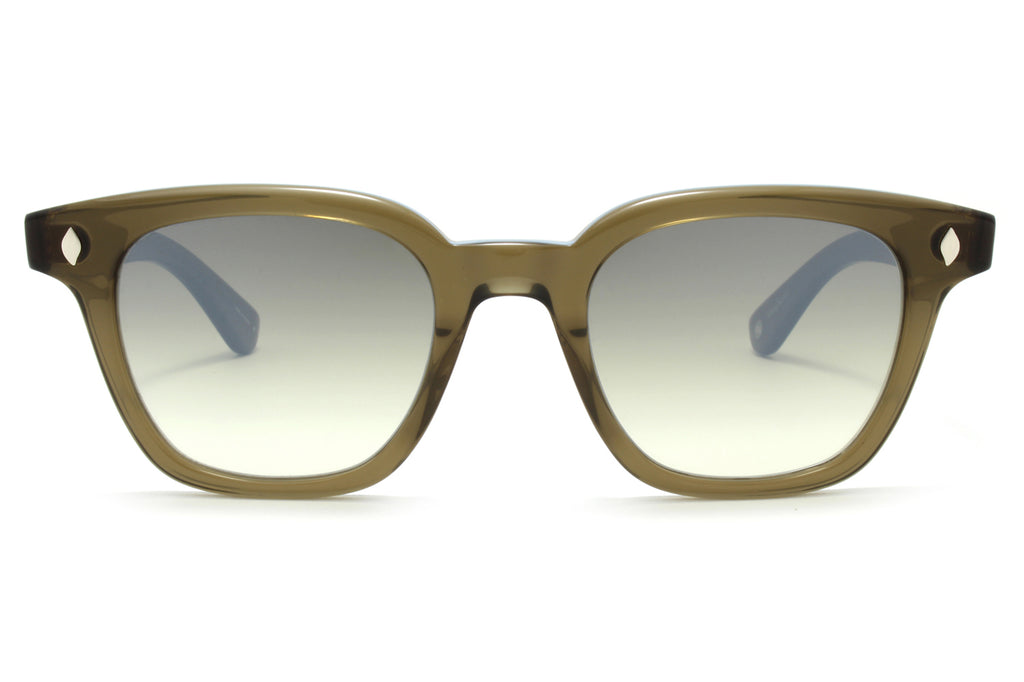 Garrett Leight - Broadway Sunglasses Olio with Semi-Flat Olive Layered Mirror Lenses