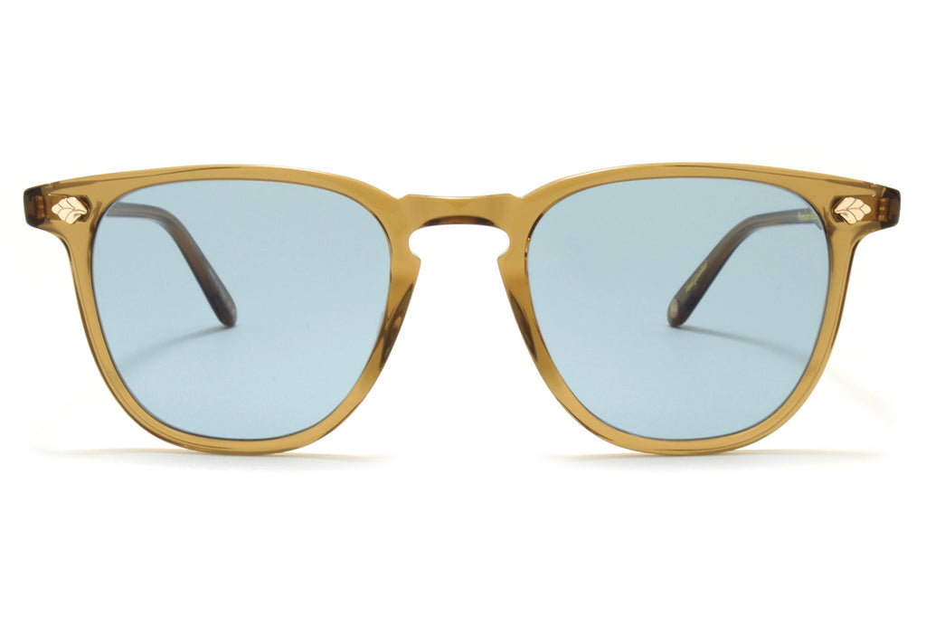 Garrett Leight - Brooks II Sunglasses Caramel with Pure Blue Lenses