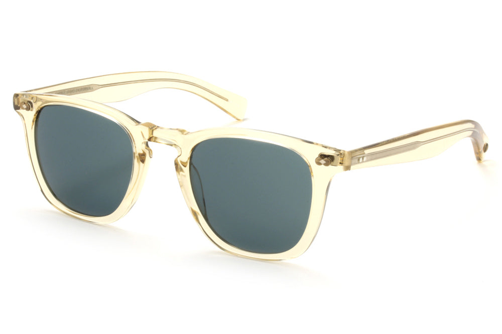 Garrett Leight - Brooks X Sunglasses Champagne with Blue Smoke Lenses