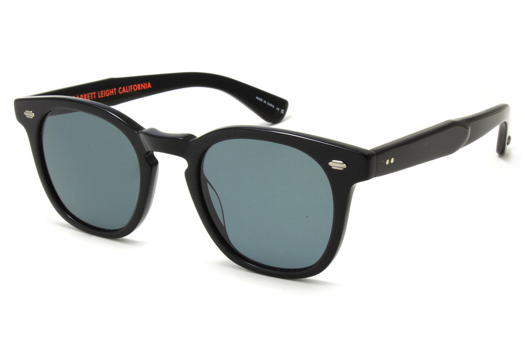 Garrett Leight - Byrne Sunglasses Bio Black with Blue Smoke Lenses
