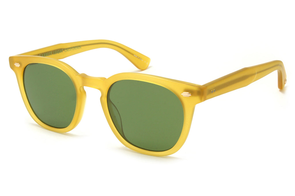Garrett Leight - Byrne Sunglasses Matte Blondie with Pure Green Lenses