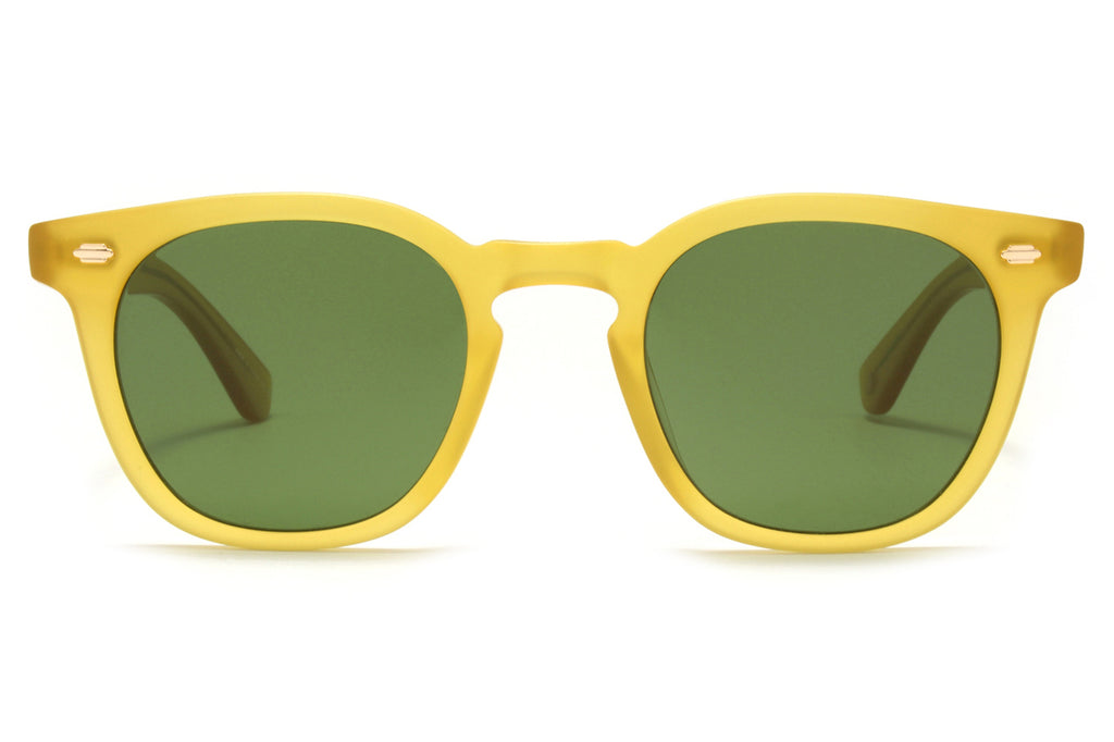 Garrett Leight - Byrne Sunglasses Matte Blondie with Pure Green Lenses