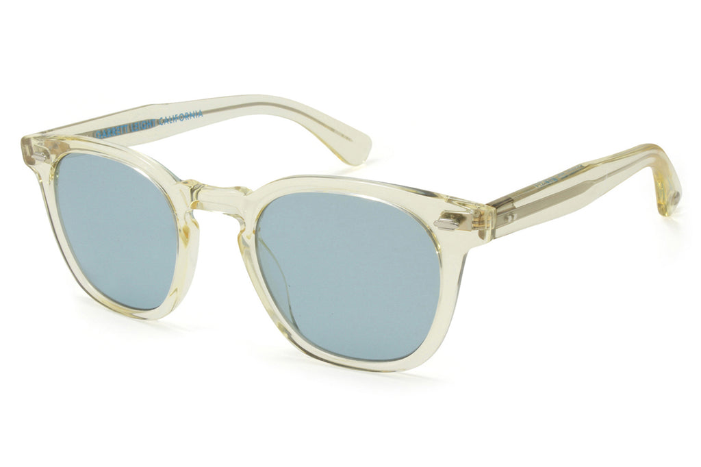 Garrett Leight - Byrne Sunglasses Pure Glass with Pure Blue Lenses
