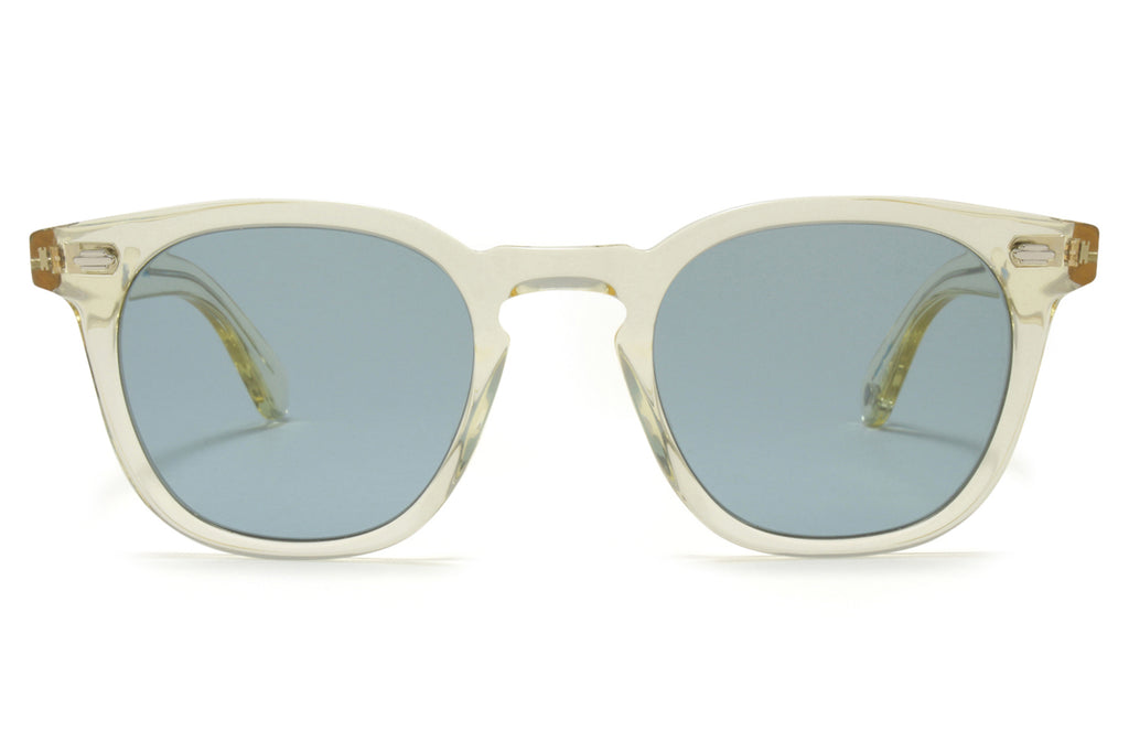 Garrett Leight - Byrne Sunglasses Pure Glass with Pure Blue Lenses