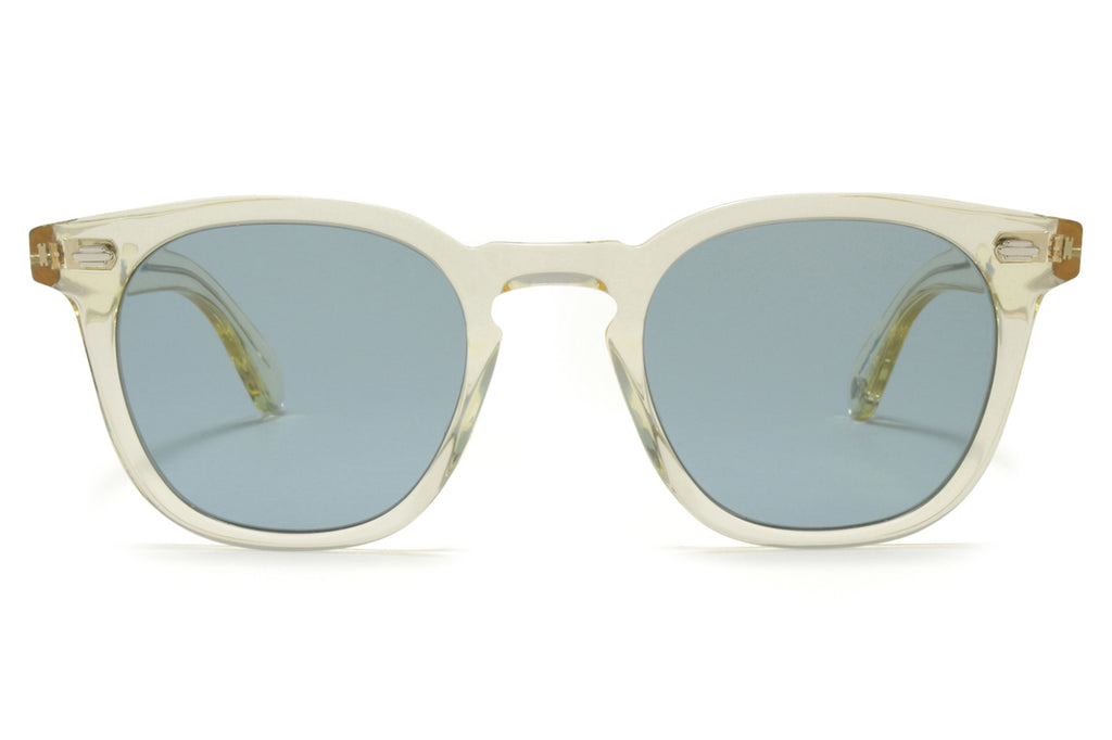 Garrett Leight - Byrne Sunglasses Pure Glass with Pure Blue Lenses