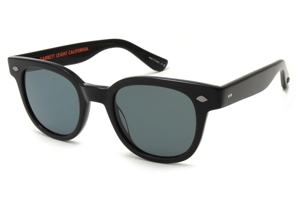 Garrett Leight - Canter Sunglasses Bio Black with Blue Smoke Lenses