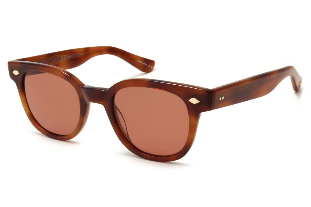 Garrett Leight - Canter Sunglasses Vintage Burnt Tortoise with Pure Rosewood Lenses