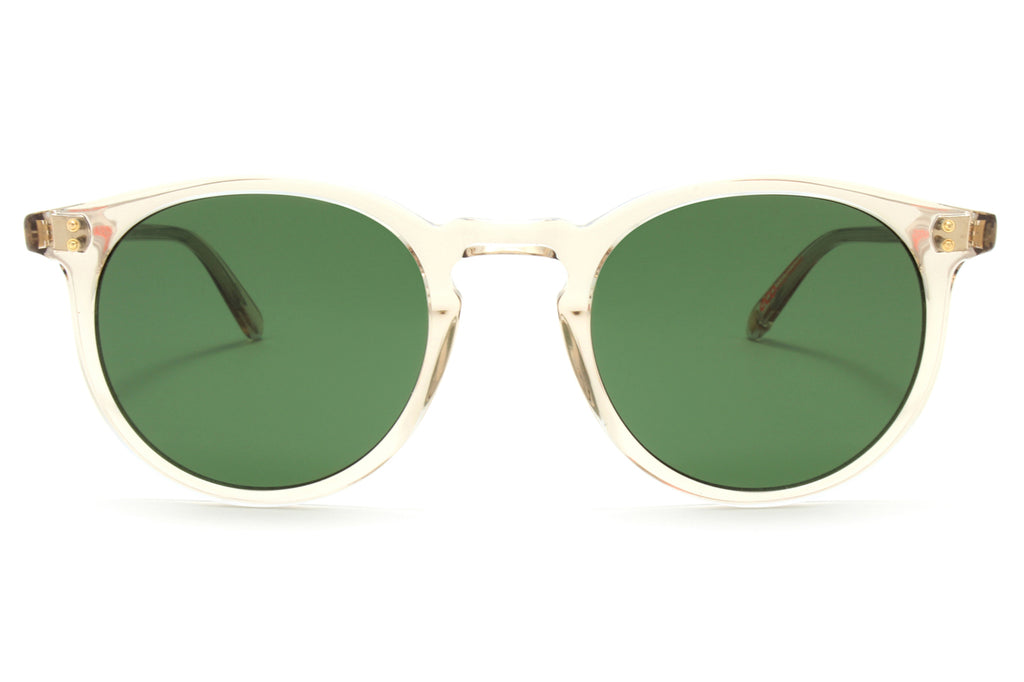 Garrett Leight - Carlton Sunglasses Beige Crystal with Green Lenses