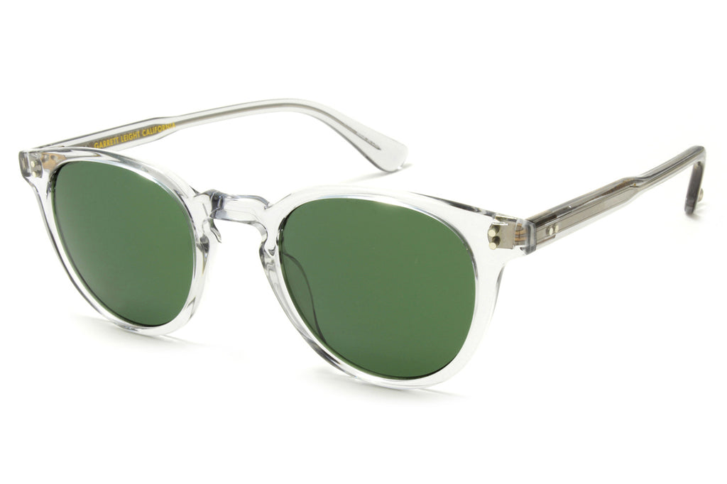 Garrett Leight - Clement Sunglasses Bio Smoke with Bio Green Lenses