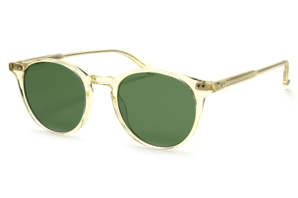 Garrett Leight - Clune Sunglasses Pure Glass with Semi-Flat Pure Green Lenses