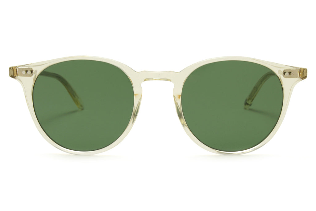 Garrett Leight - Clune Sunglasses Pure Glass with Semi-Flat Pure Green Lenses