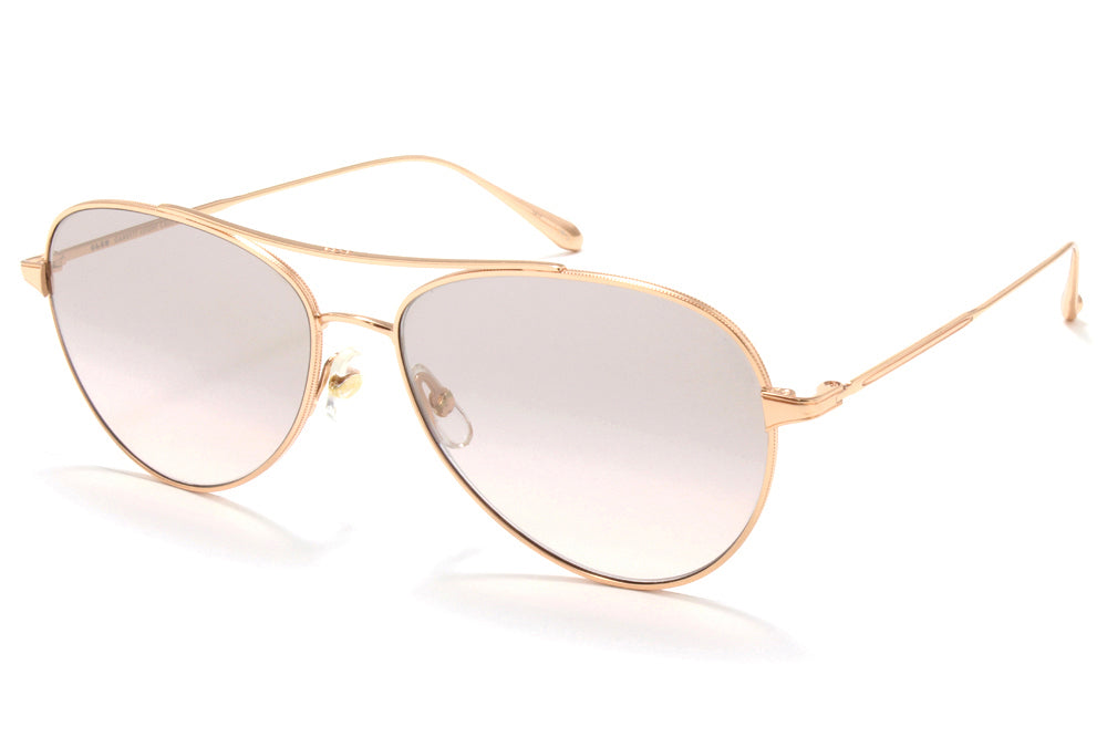 Garrett Leight® - Culver Sunglasses Rose Gold with Semi-Flat Pink Haze Mirror Lenses