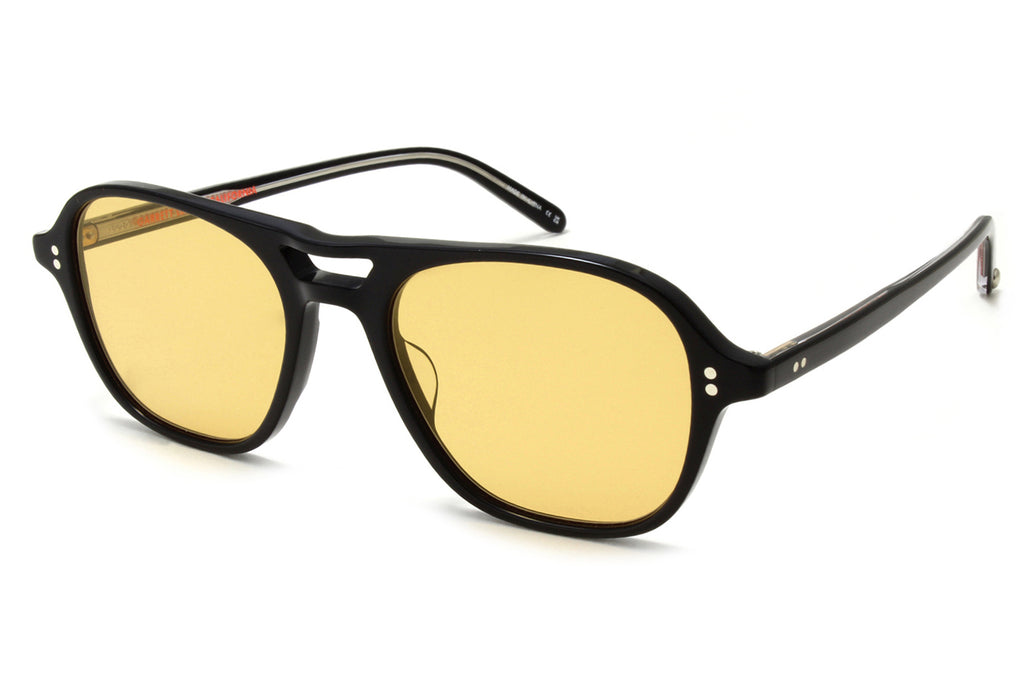 Garrett Leight - Doc Sunglasses Bio Black with Semi-Flat Desert Sun Lenses