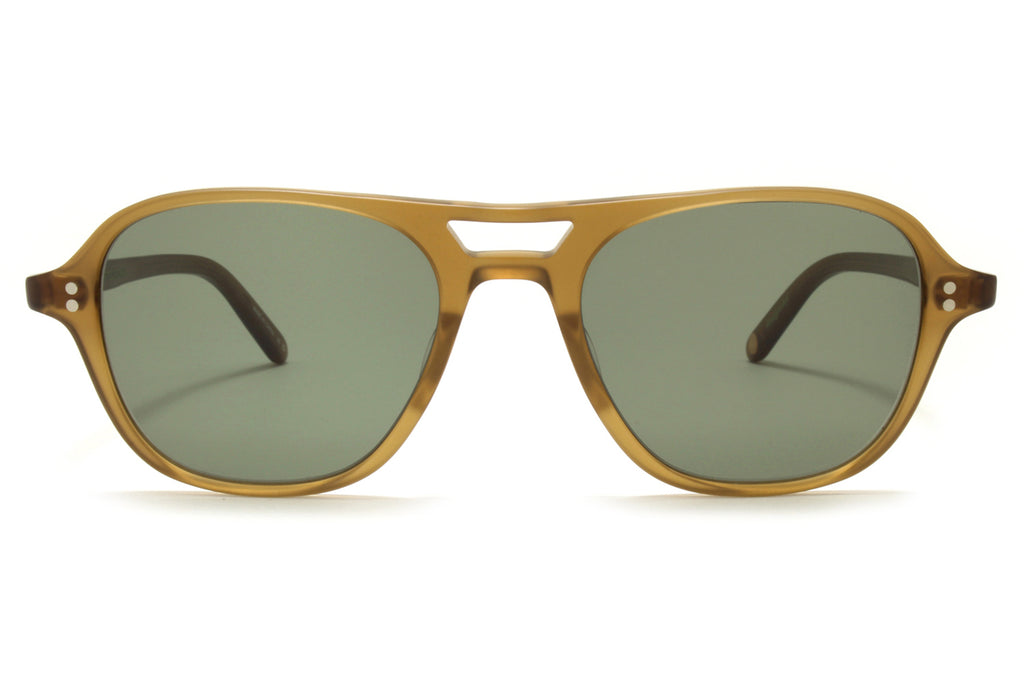 Garrett Leight - Doc Sunglasses Matte Caramel with Semi-Flat Green Lenses