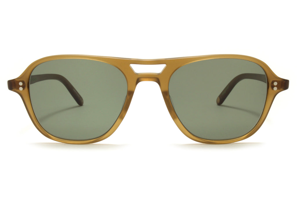 Garrett Leight - Doc Sunglasses Matte Caramel with Semi-Flat Green Lenses