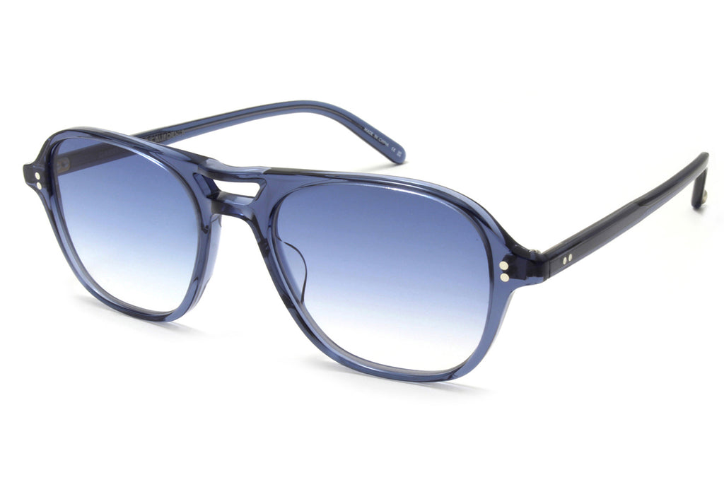 Garrett Leight - Doc Sunglasses Pacific Blue with Semi-Flat Rain Gradient Lenses