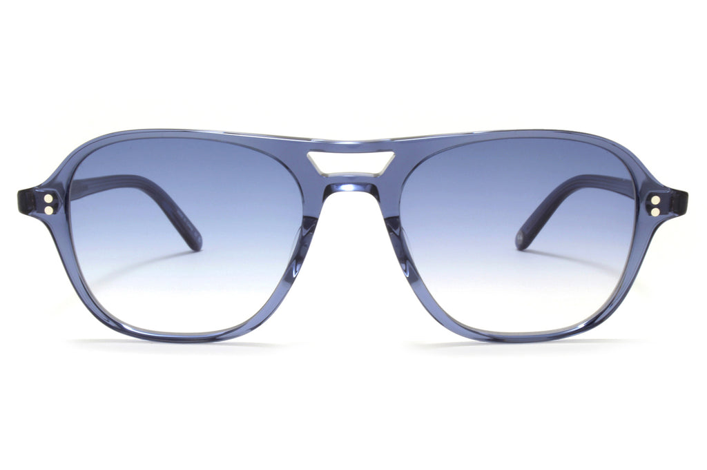 Garrett Leight - Doc Sunglasses Pacific Blue with Semi-Flat Rain Gradient Lenses