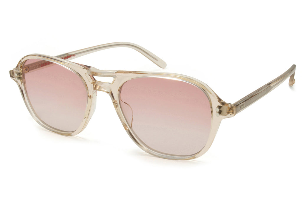 Garrett Leight - Doc Sunglasses Shell Crystal with Semi-Flat Sunrise Gradient Lenses