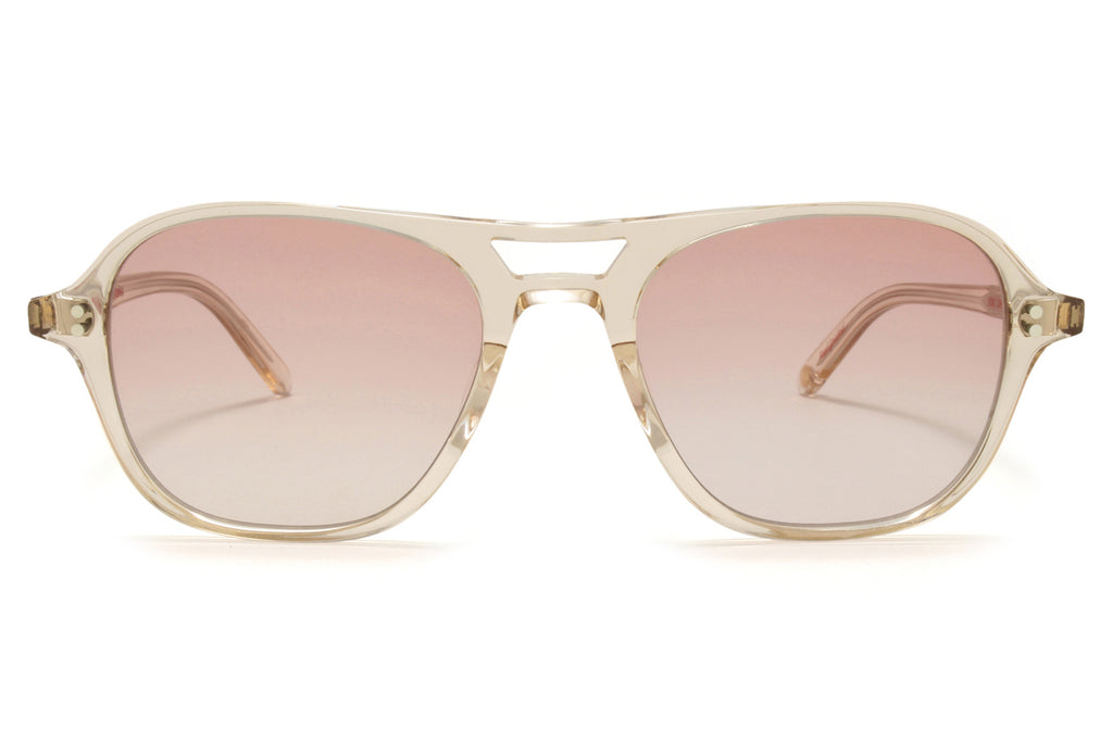 Garrett Leight - Doc Sunglasses Shell Crystal with Semi-Flat Sunrise Gradient Lenses