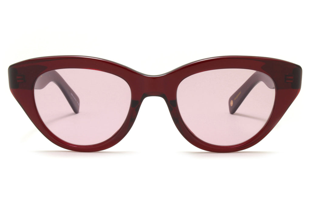 Garrett Leight - Dottie Sunglasses Merlot with Semi-Flat Plum Lenses