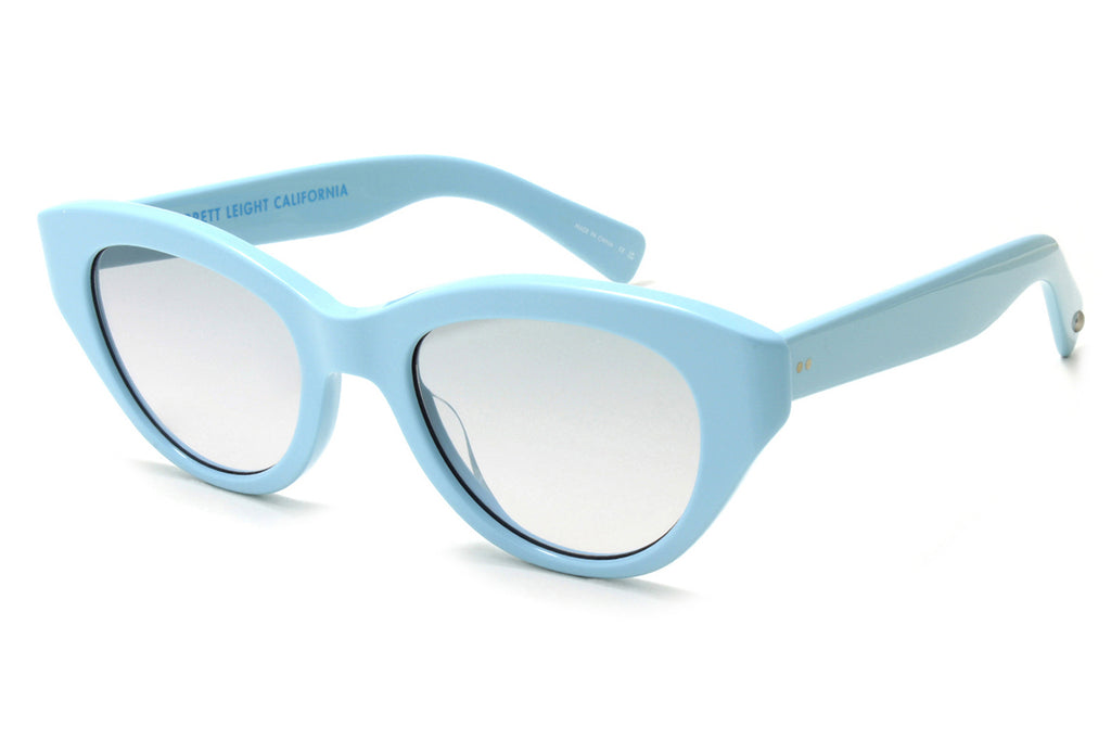 Garrett Leight - Dottie Sunglasses Powder Blue with Semi-Flat Fog Gradient Lenses
