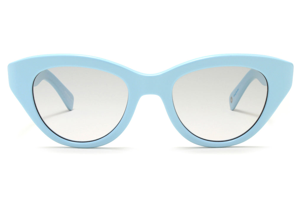 Garrett Leight - Dottie Sunglasses Powder Blue with Semi-Flat Fog Gradient Lenses