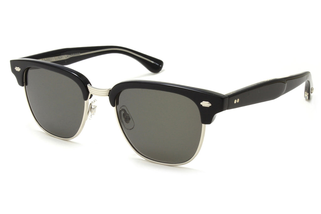 Garrett Leight - Elkgrove Sunglasses Black-Silver with Grey Lenses