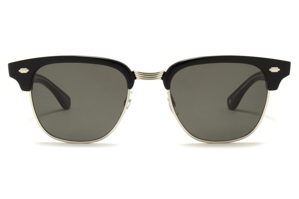 Garrett Leight - Elkgrove Sunglasses Black-Silver with Grey Lenses