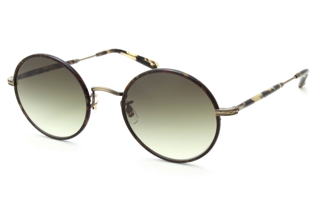 Garrett Leight - Fonda Sunglasses Bourbon Tortoise-Brushed Gold-Yellow Tortoise with Olive Gradient Lenses