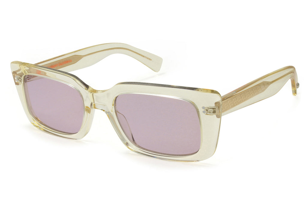 Garrett Leight - GL 3030 Sunglasses Pure Glass with Semi-Flat Plum Lenses
