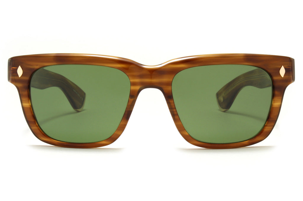 Garrett Leight - GLCO x Officine Generale Sunglasses Demi Blonde with Pure Green Lenses