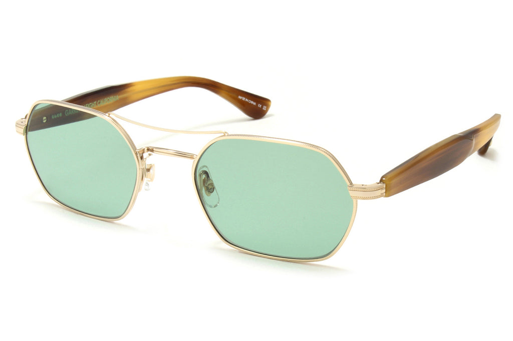 Garrett Leight - Goldie Sunglasses Gold-Bio Blonde Tortoise with Palm Lenses