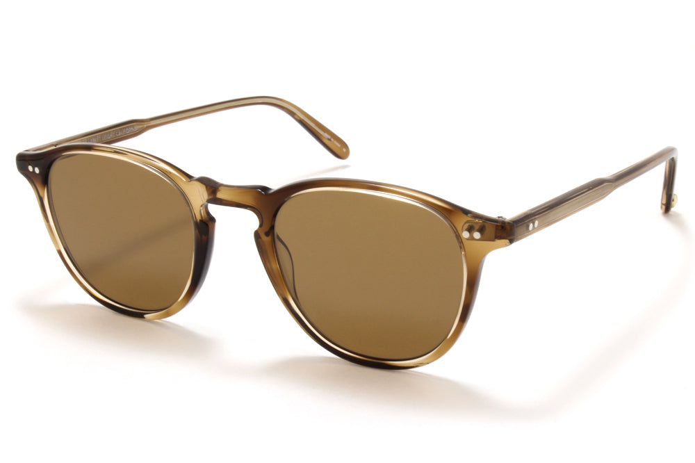 Garrett Leight® - Hampton Sunglasses Khaki Tortoise with Semi-Flat Pure Coffee Lenses