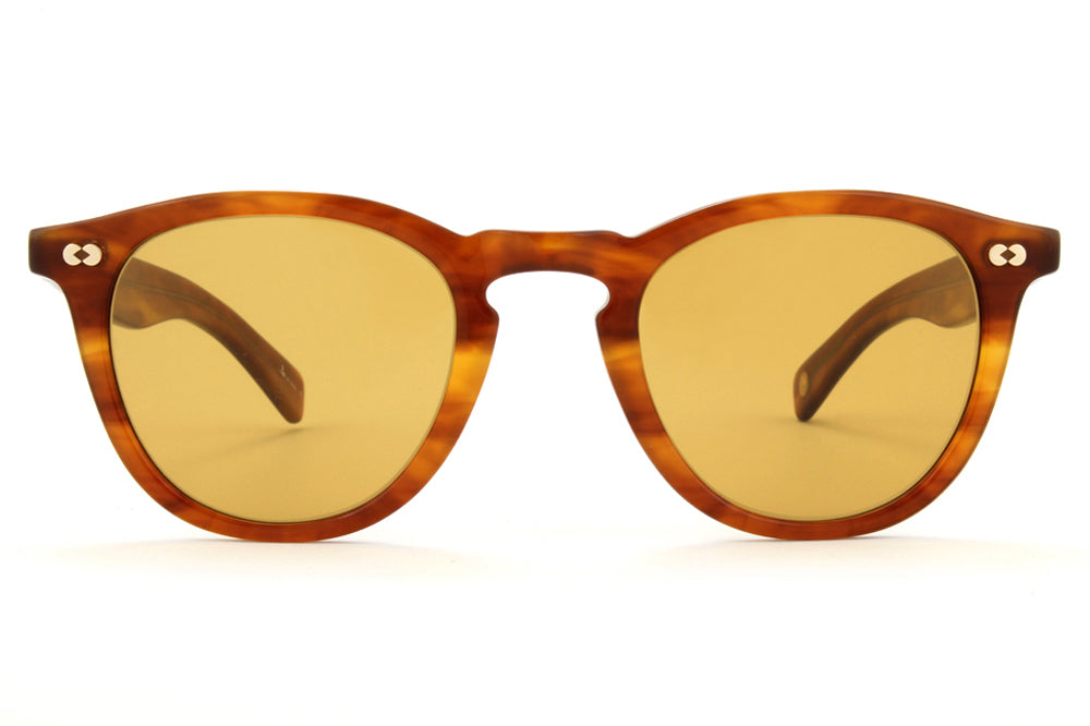 Garrett Leight - Hampton X Sunglasses Honey Amber Tortoise with Pure Maple Lenses