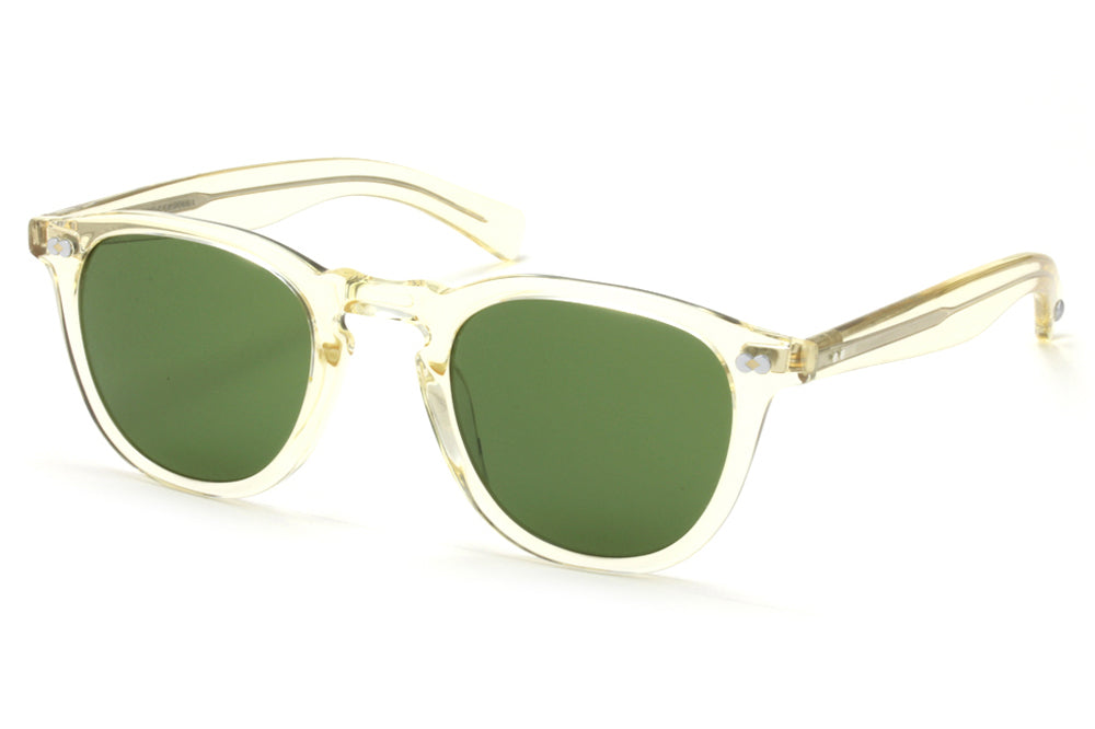 Garrett Leight - Hampton X Sunglasses Pure Glass with Pure Green Lenses