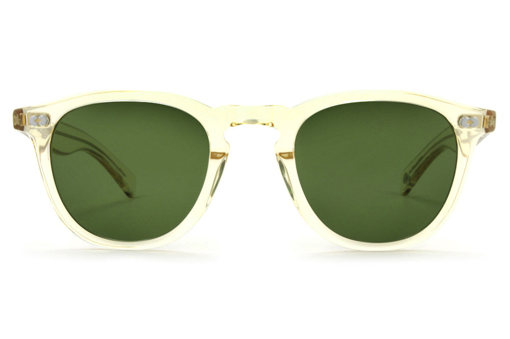 Garrett Leight - Hampton X Sunglasses Pure Glass with Pure Green Lenses